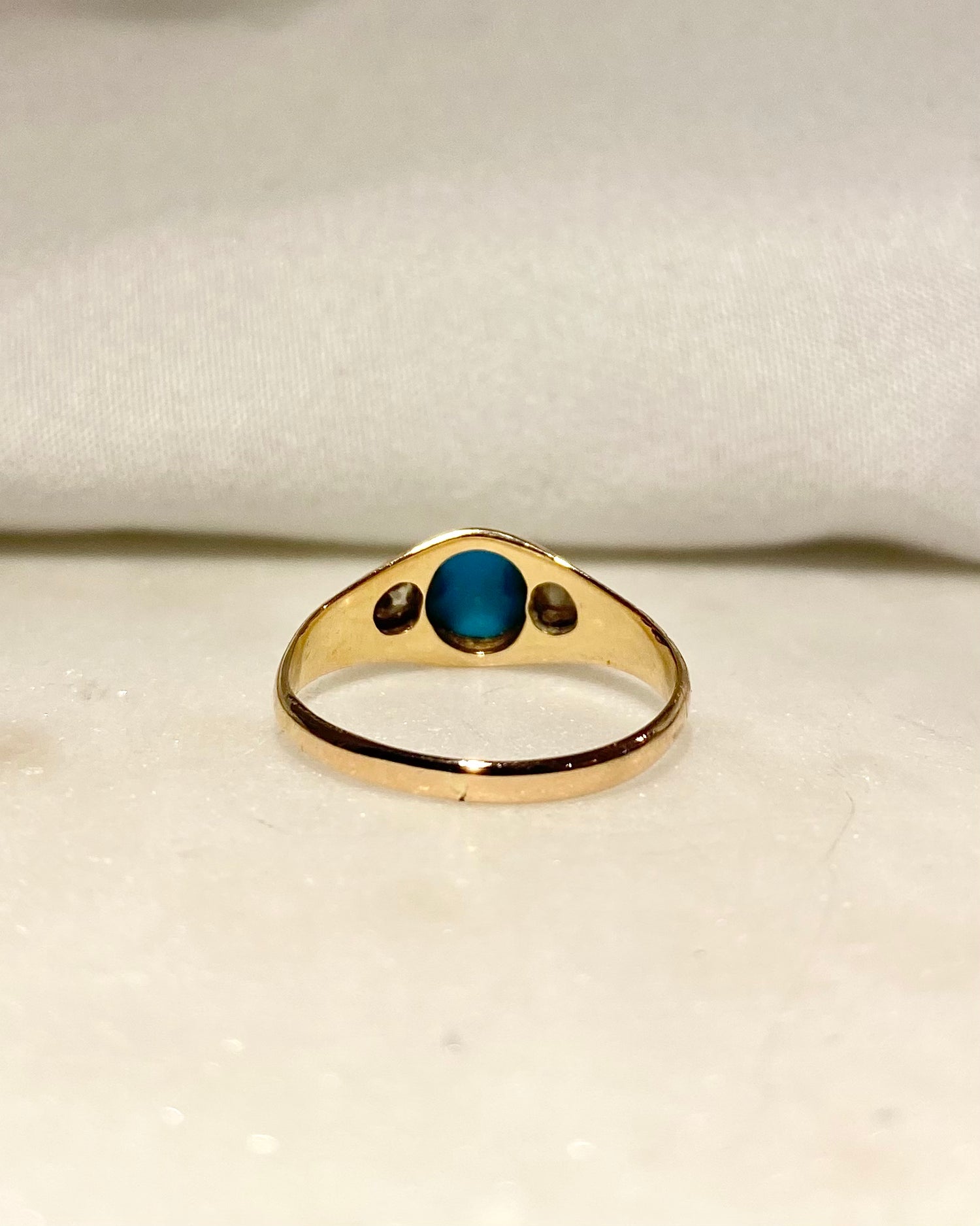 Bague Trilogie Turquoise &amp; Diamants &quot;Edena&quot;