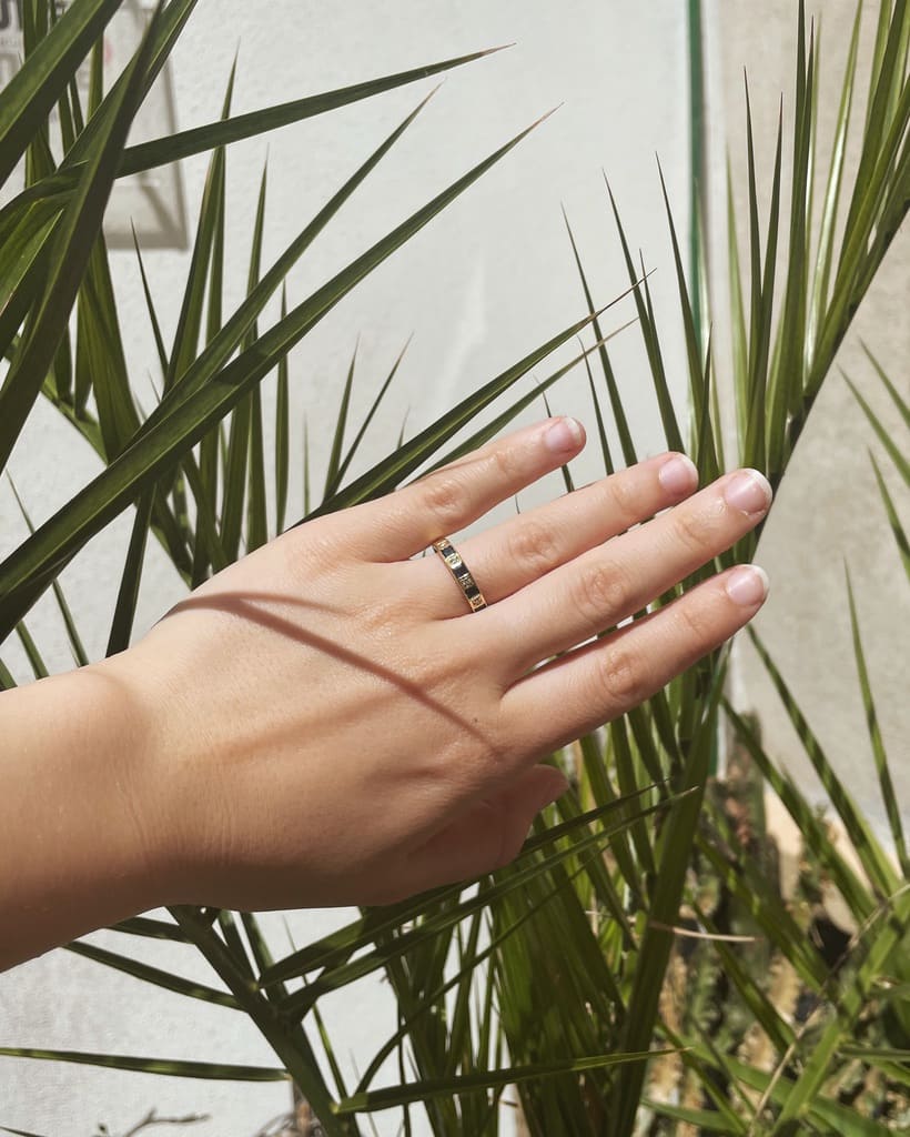 Alliance vintage saphirs &amp; diamants "Lara" - Elliade Paris