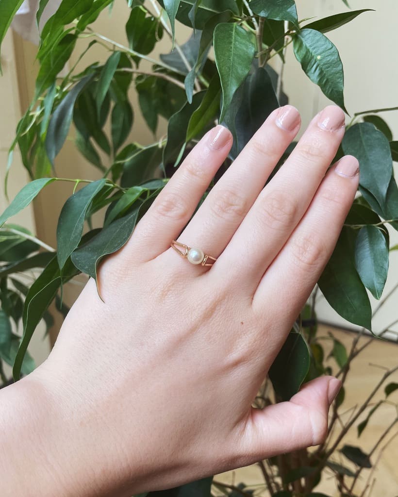 Bague Perle vintage "Charlie" - Elliade Paris