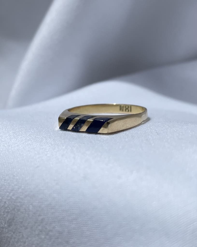 Bague Jonc Lapis-Lazuli "Lucia" - Elliade Paris