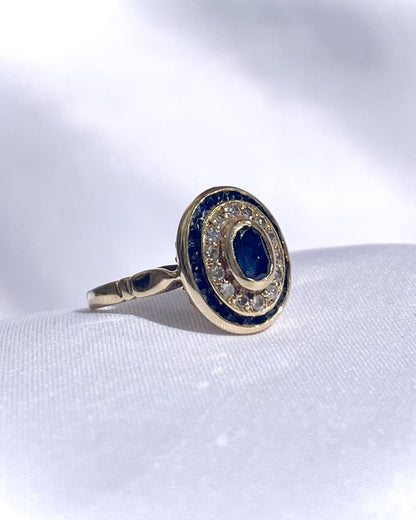 Bague Art-Déco Saphirs et Diamants &quot;April&quot;