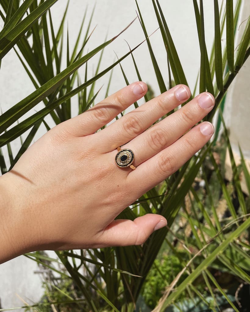 Bague Art-Déco Saphirs et Diamants "April" - Elliade Paris