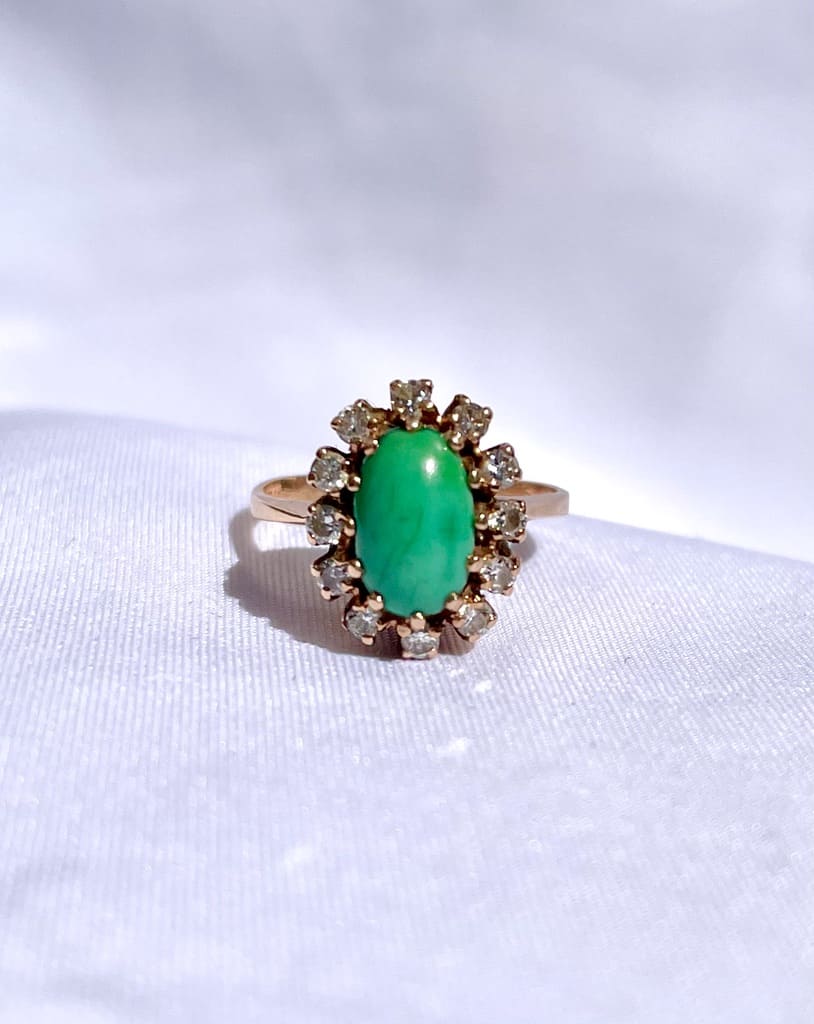Anillo de margarita turquesa &quot;Laurine&quot;