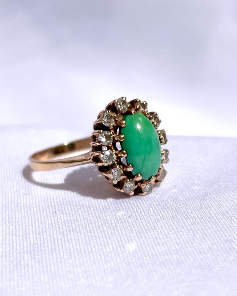 Anillo de margarita turquesa &quot;Laurine&quot;