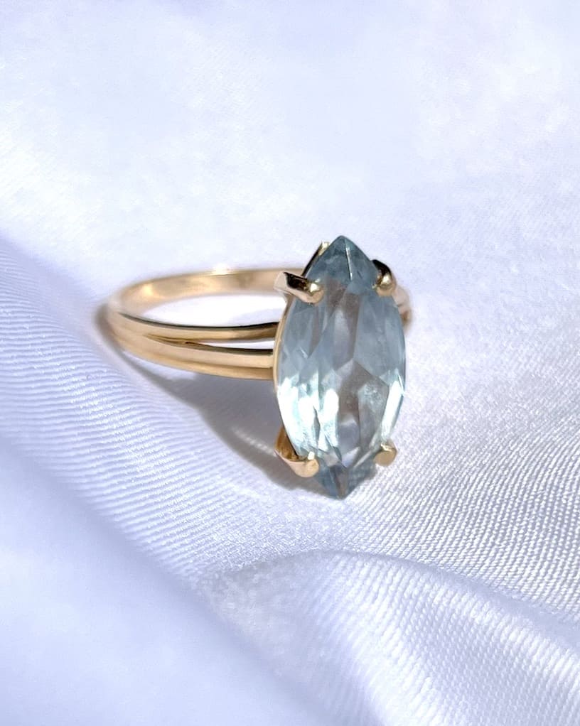 Bague Marquise Topaze &quot;Séréna&quot;