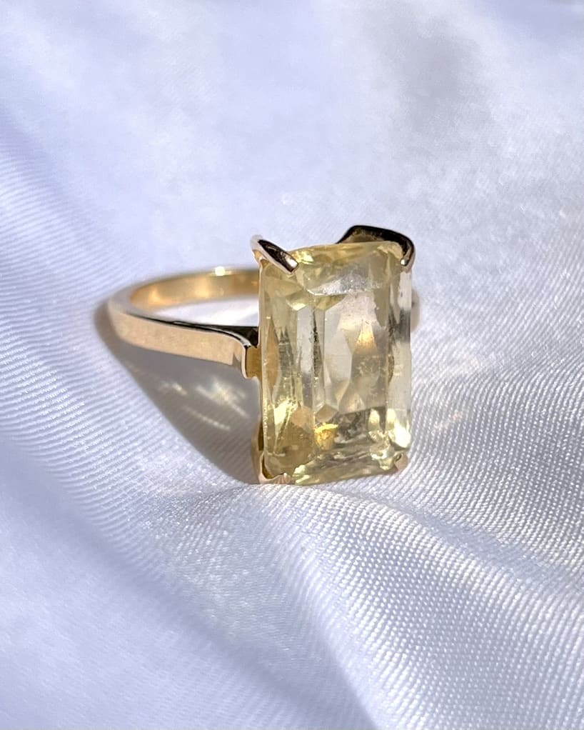 Anillo vintage de citrino &quot;Pauline&quot;
