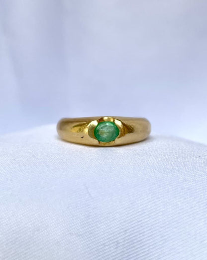 Bague Vintage Jonc émeraude &quot;Sonia&quot;