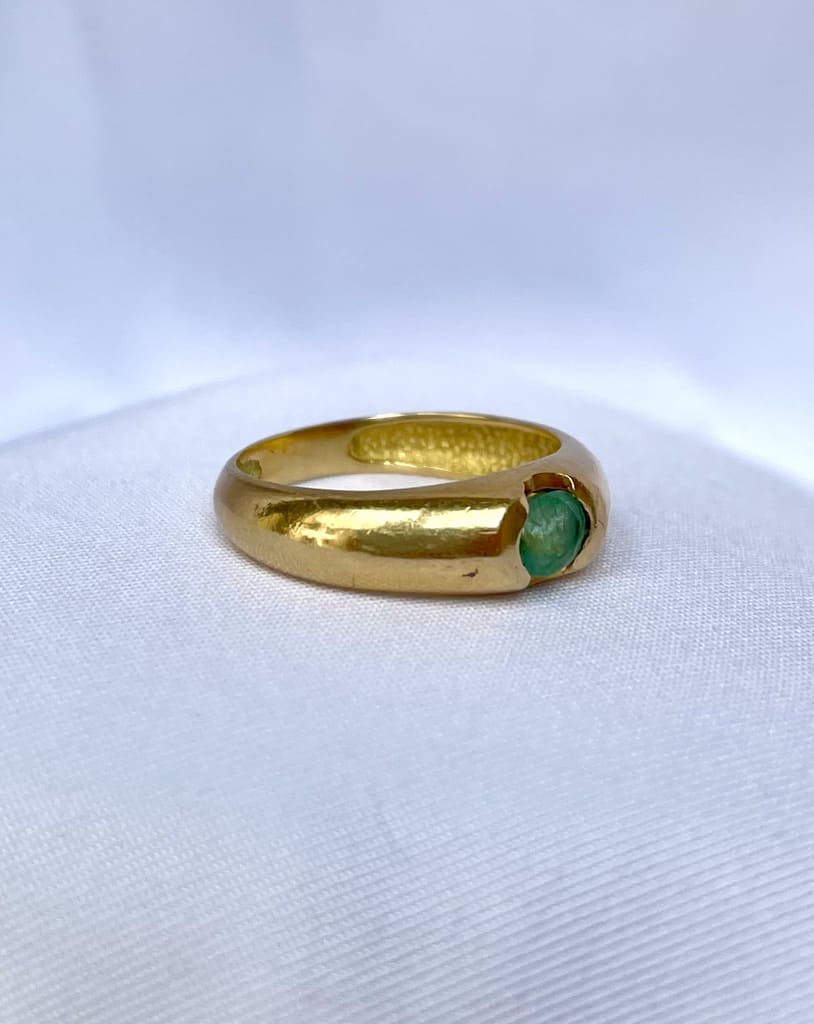 Bague Vintage Jonc émeraude &quot;Sonia&quot;