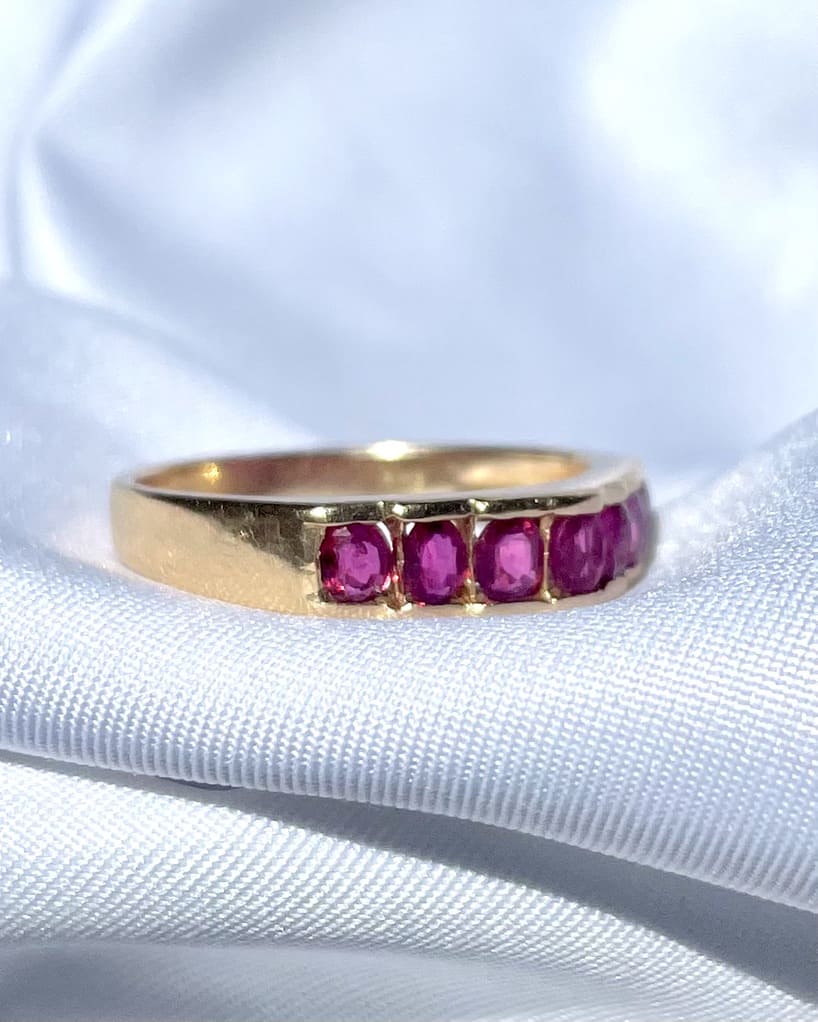 "Emeline" ruby river ring