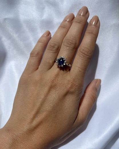 &quot;Lily&quot; Sapphire and Diamond Daisy Ring