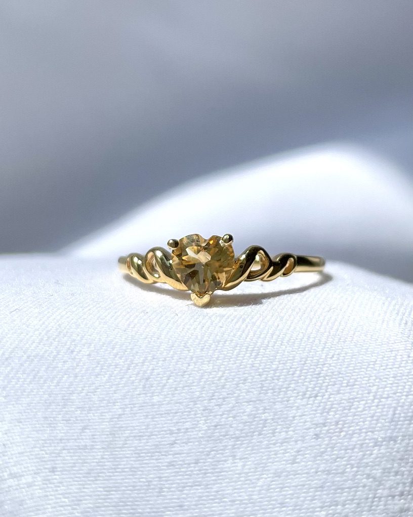 Anillo vintage de citrino &quot;Maïwen&quot;