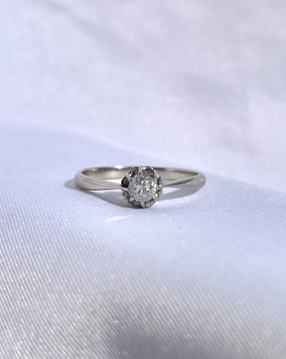 Bague solitaire diamant Vintage &quot;Vanda&quot;