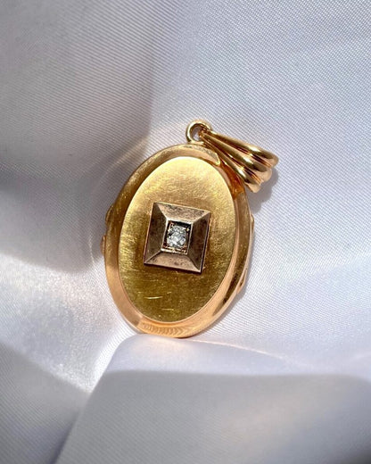 Pendentif médaillon ouvrant diamant &quot;Colombe&quot;