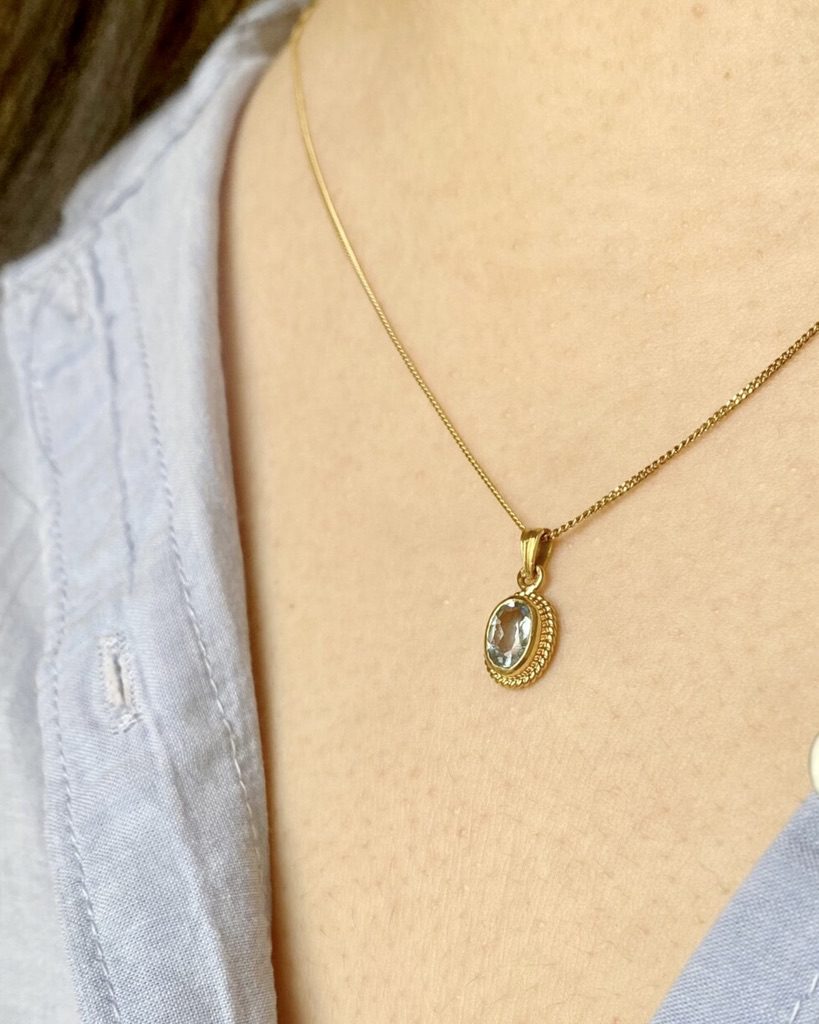 Collier Aigue-Marine "Maria" - Elliade Paris