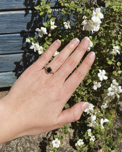 &quot;Sanaé&quot; sapphire and diamond trilogy ring