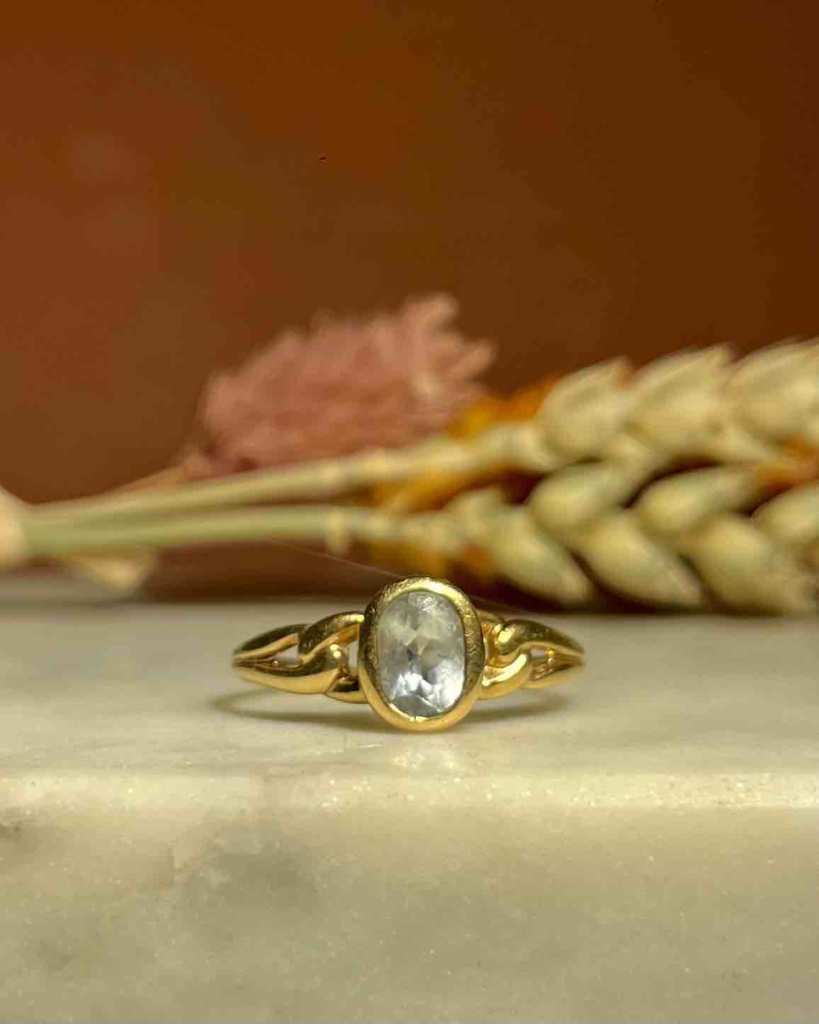 Bague vintage Aigue-Marine "Marjorie"