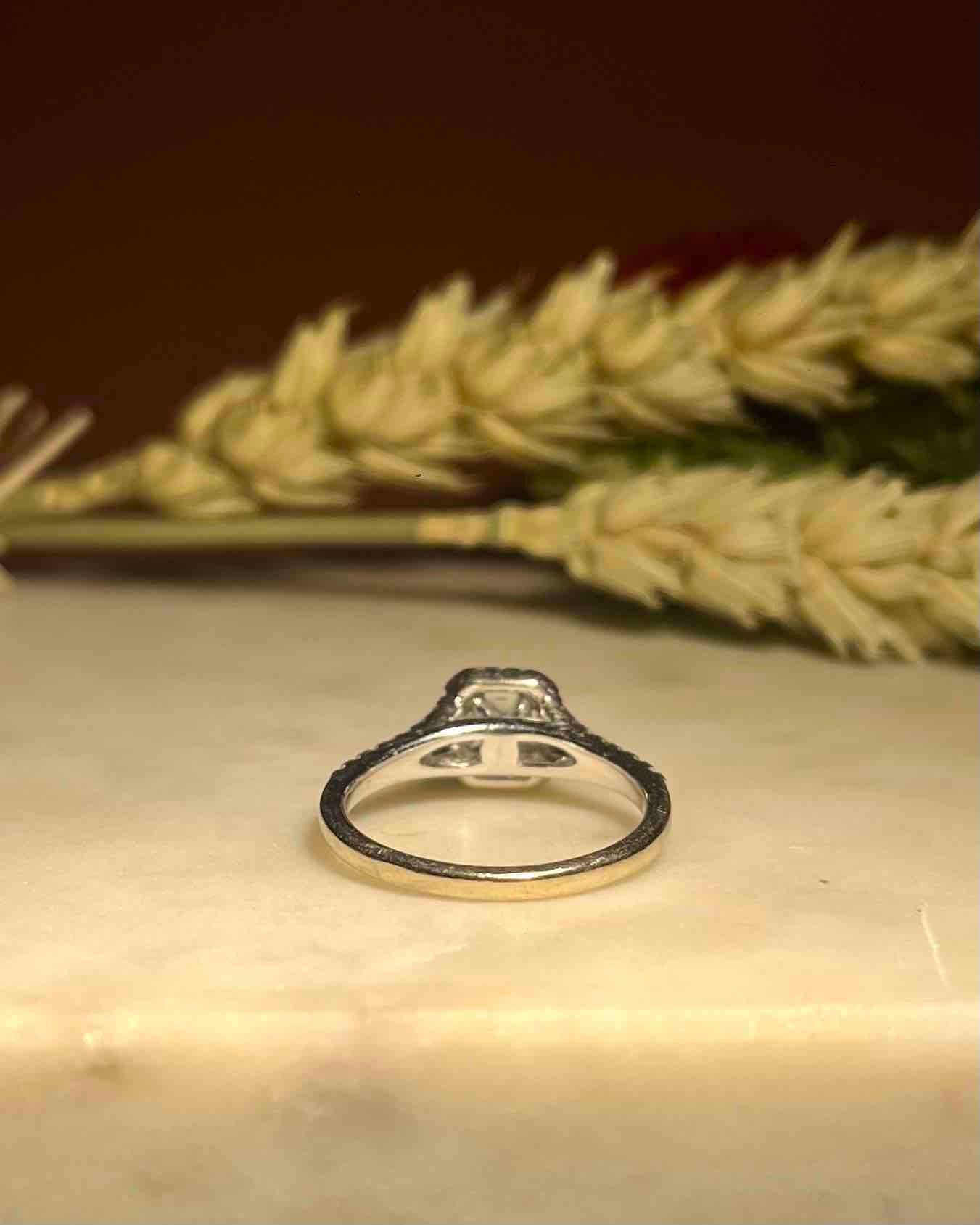 "Cristina" Aquamarine and 40 Diamond Ring