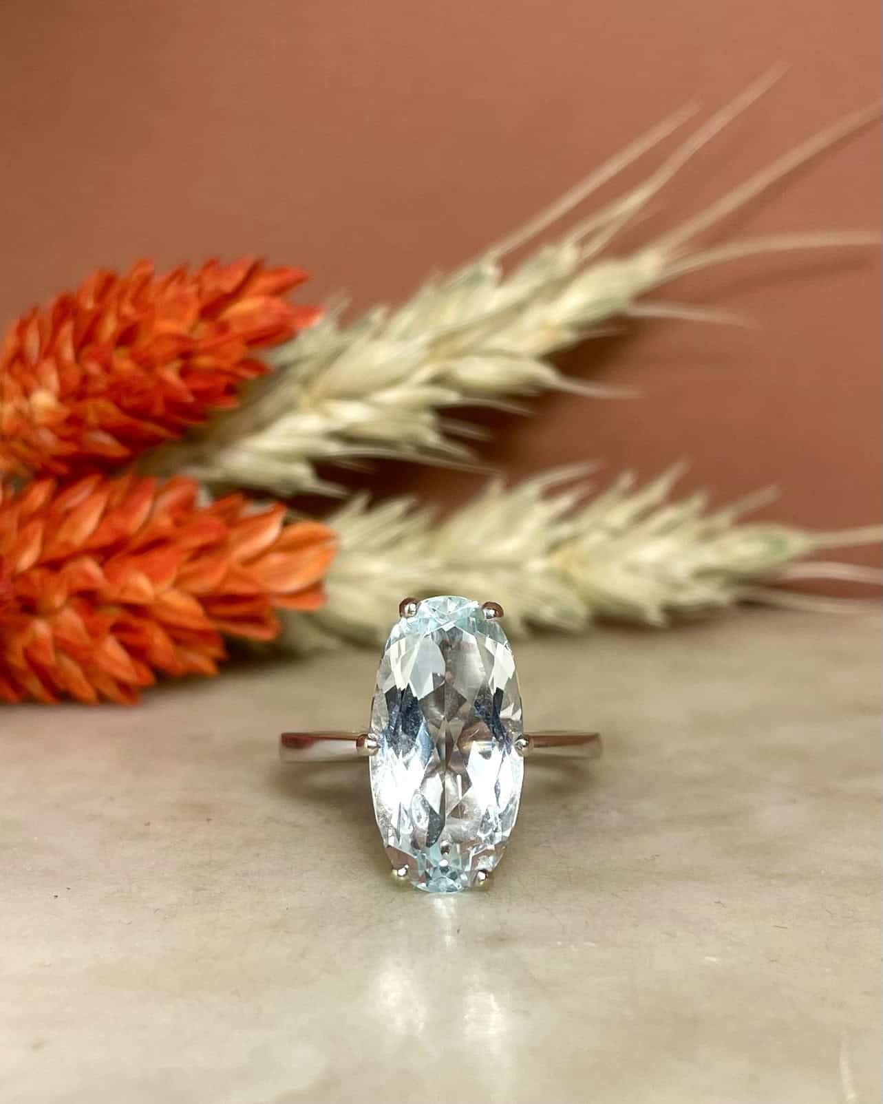 &quot;Ayah&quot; 3.50 Carat Aquamarine Cocktail Ring