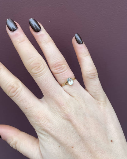 Bague Solitaire Aigue-Marine 0.70 carat &quot;Caren&quot;