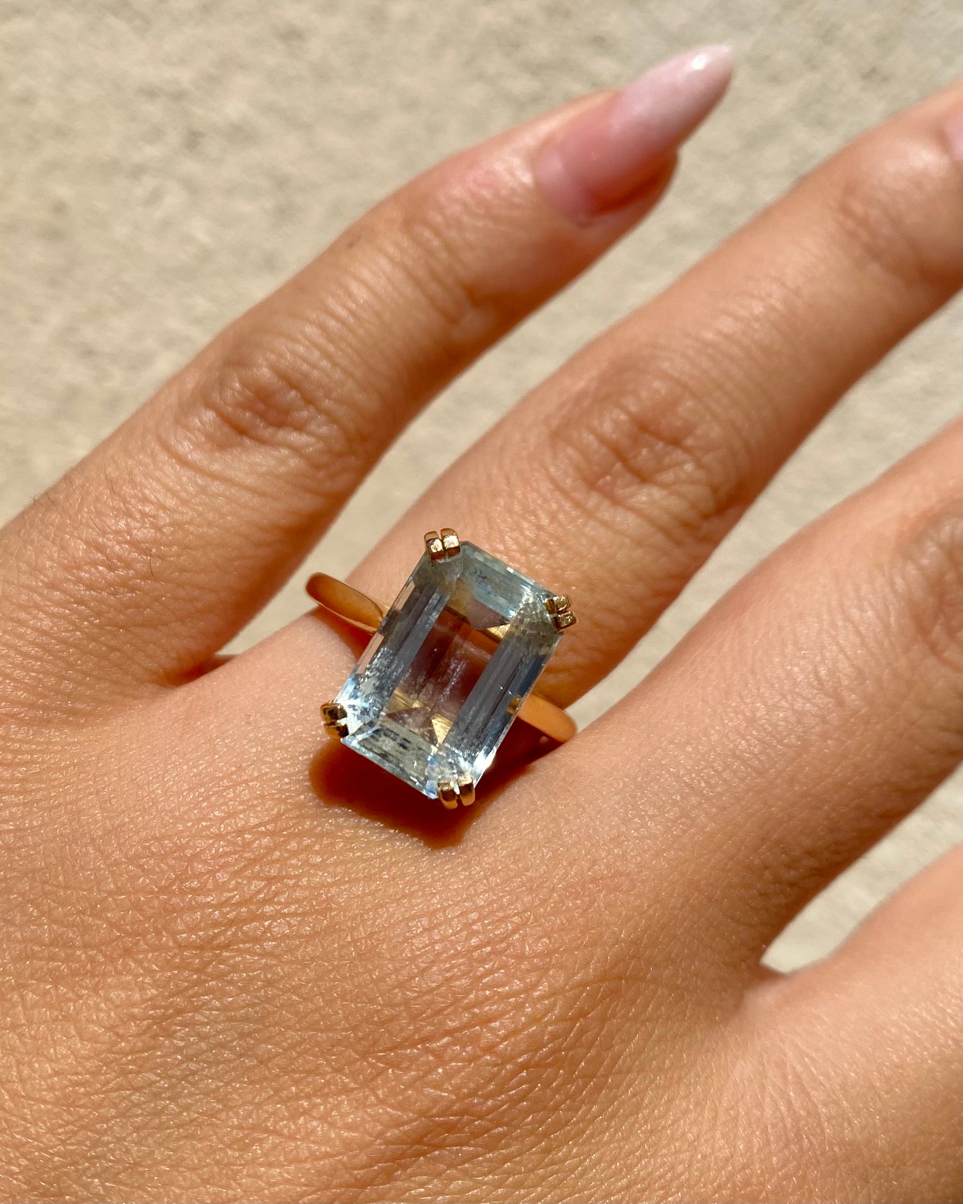 Bague Cocktail Aigue Marine 5.40 carats "Rosalie"