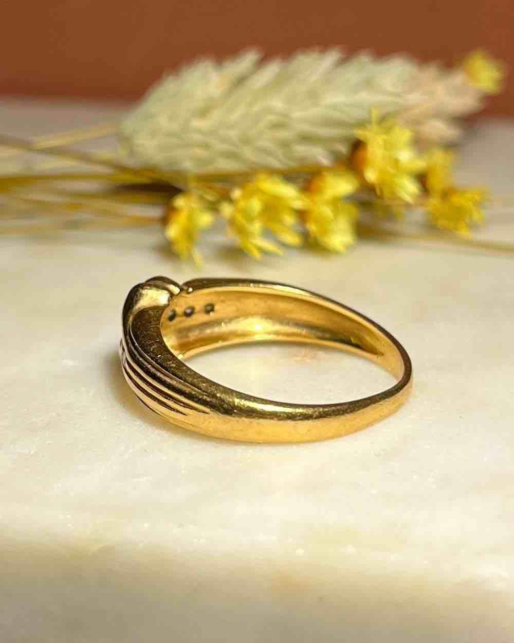 Bague Jonc Émeraude &amp; Diamants &quot;Aimée&quot;
