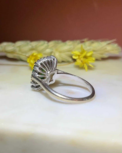 Bague Marguerite Émeraude &amp; Diamants &quot;Alexandra&quot;