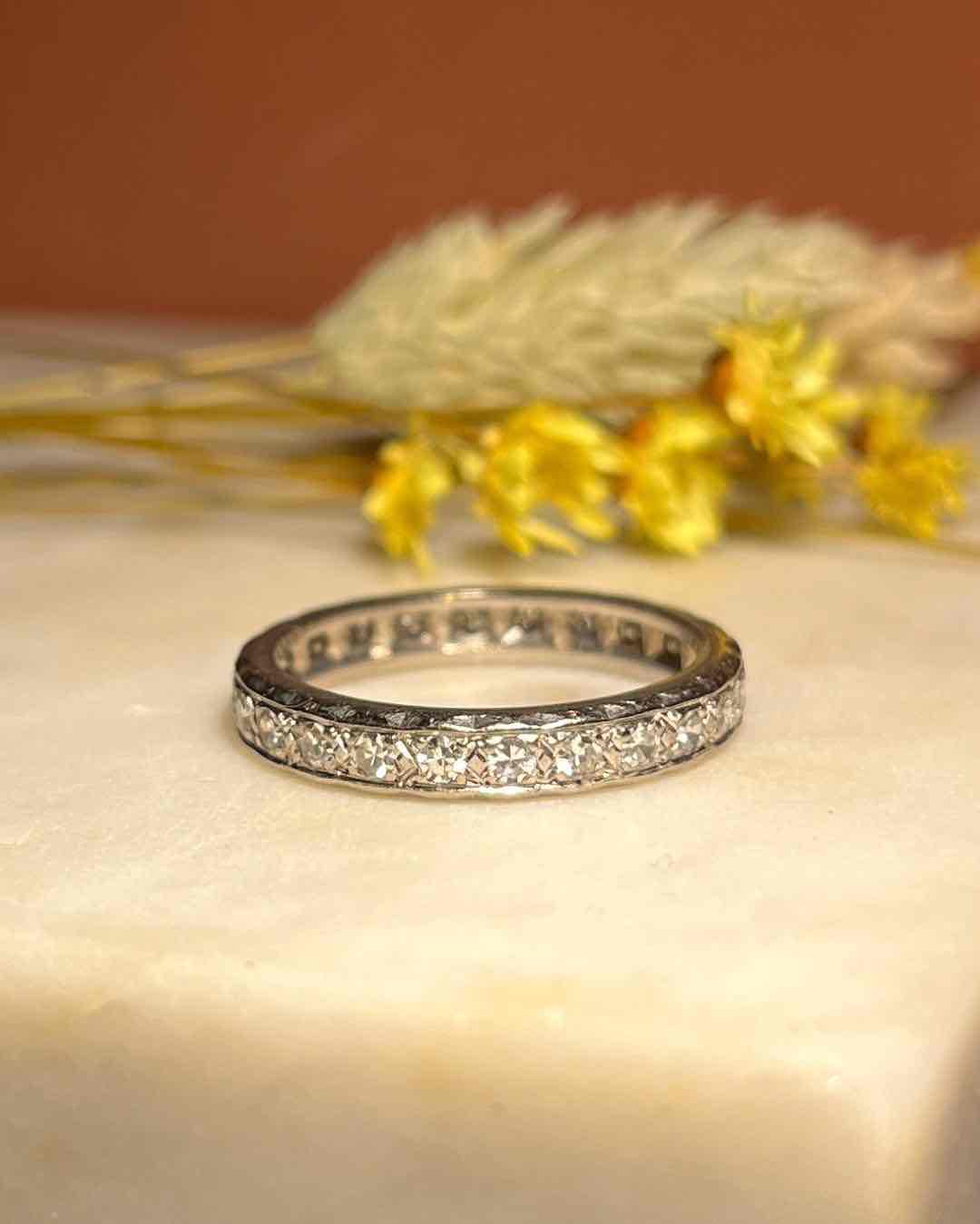 "Apolline" American Diamond Wedding Band