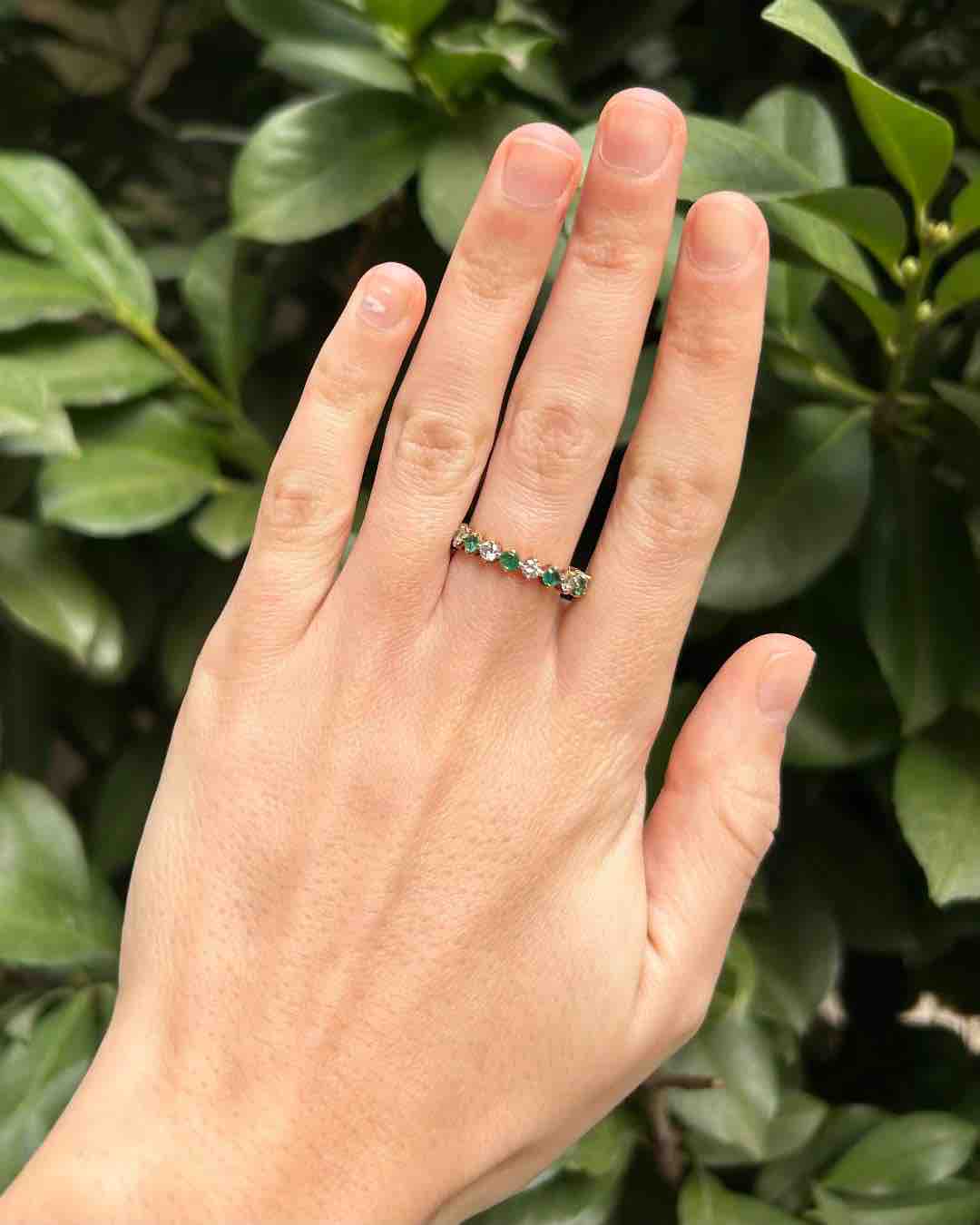 Alliance Américaine Émeraudes et Diamants 1 carat "Tyna" - Elliade Paris