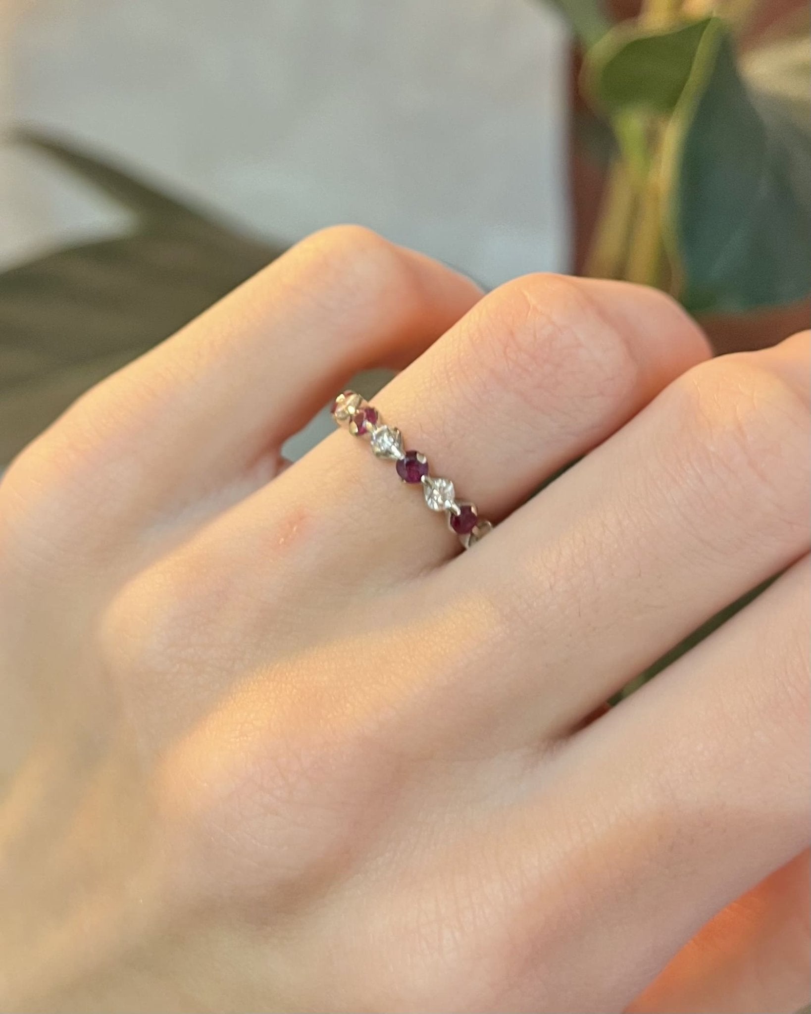 Alliance Américaine Rubis &amp; Diamants "Kendall" - Elliade Paris