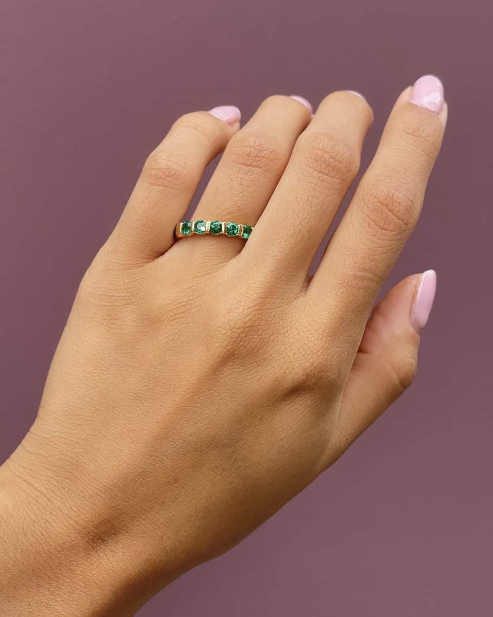 Alliance Américaine vintage Emeraudes 2 carats "Nikita" - Elliade Paris