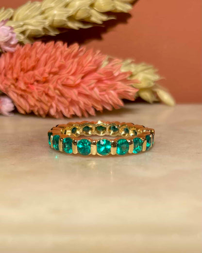 Alliance Américaine vintage Emeraudes 2 carats &quot;Nikita&quot; - Elliade Paris
