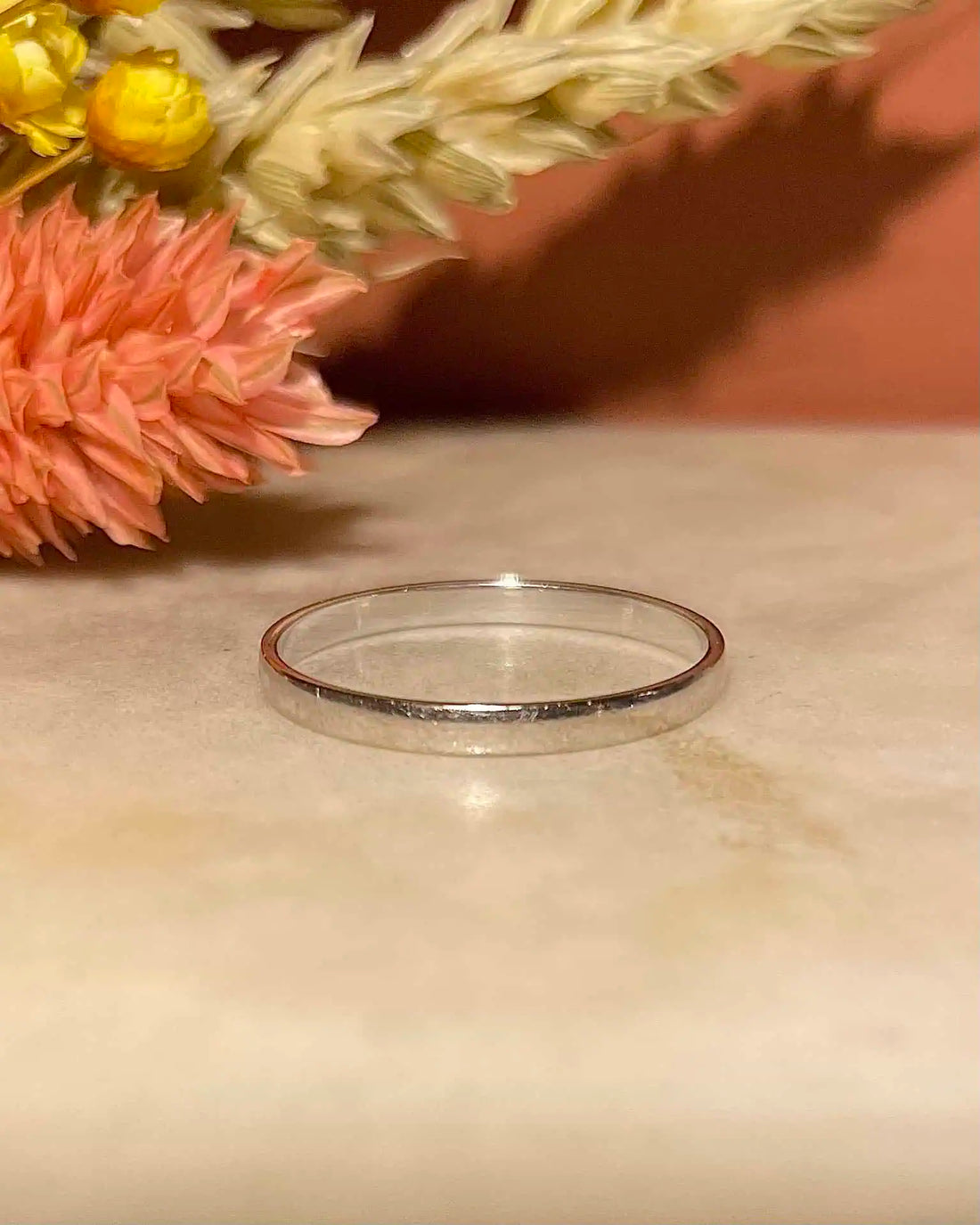 Alianza vintage de oro blanco &quot;Maël&quot;