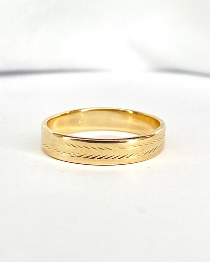 Alliance Ciselée Or Jaune "Antonia" - Elliade Paris