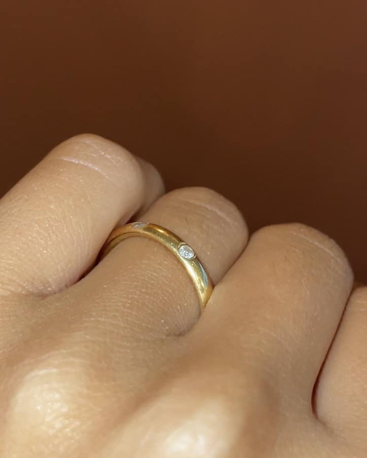 Vintage 8 Diamond 0.24 carat "Vivi" Wedding Band