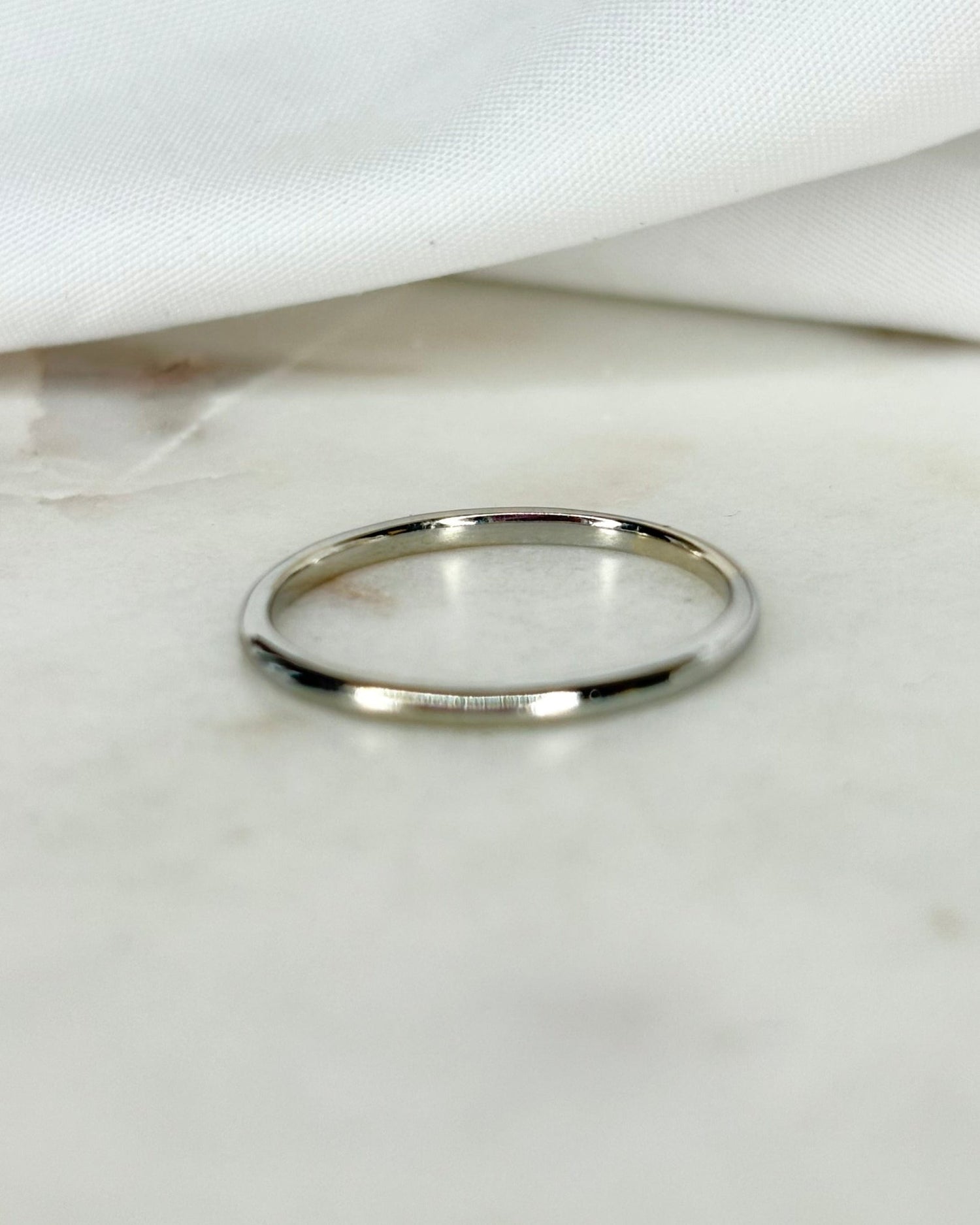 Alliance Or Gris 18 carats 1.61 g &quot;Sasha&quot; - Elliade Paris