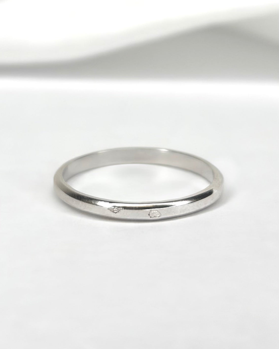 Alliance Or Gris 18 carats 1.8 mm "Abraham" - Elliade Paris