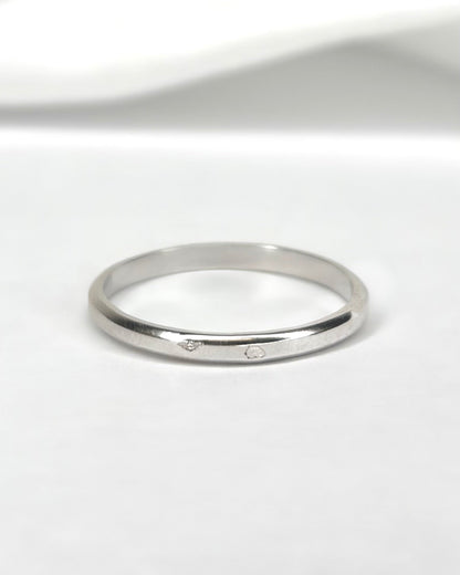 Alliance Or Gris 18 carats 1.8 mm "Abraham" - Elliade Paris
