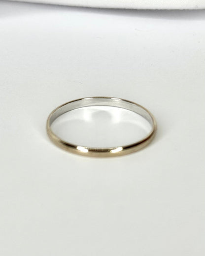 Alliance Or Gris 18 carats 2 mm "Loane" - Elliade Paris