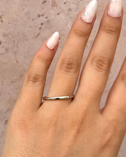 Alliance Or Gris 18 carats 2 mm "Loane" - Elliade Paris
