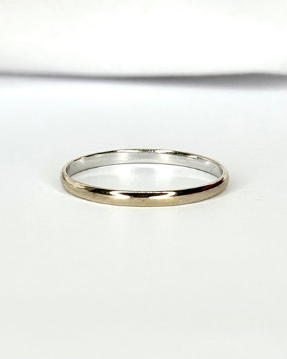 Alliance Or Gris 18 carats 2 mm "Loane" - Elliade Paris