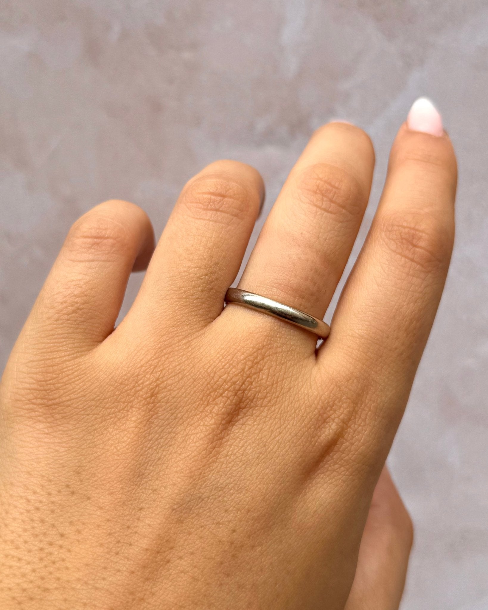 Alliance Or Gris 18 carats 3 mm "David" - Elliade Paris