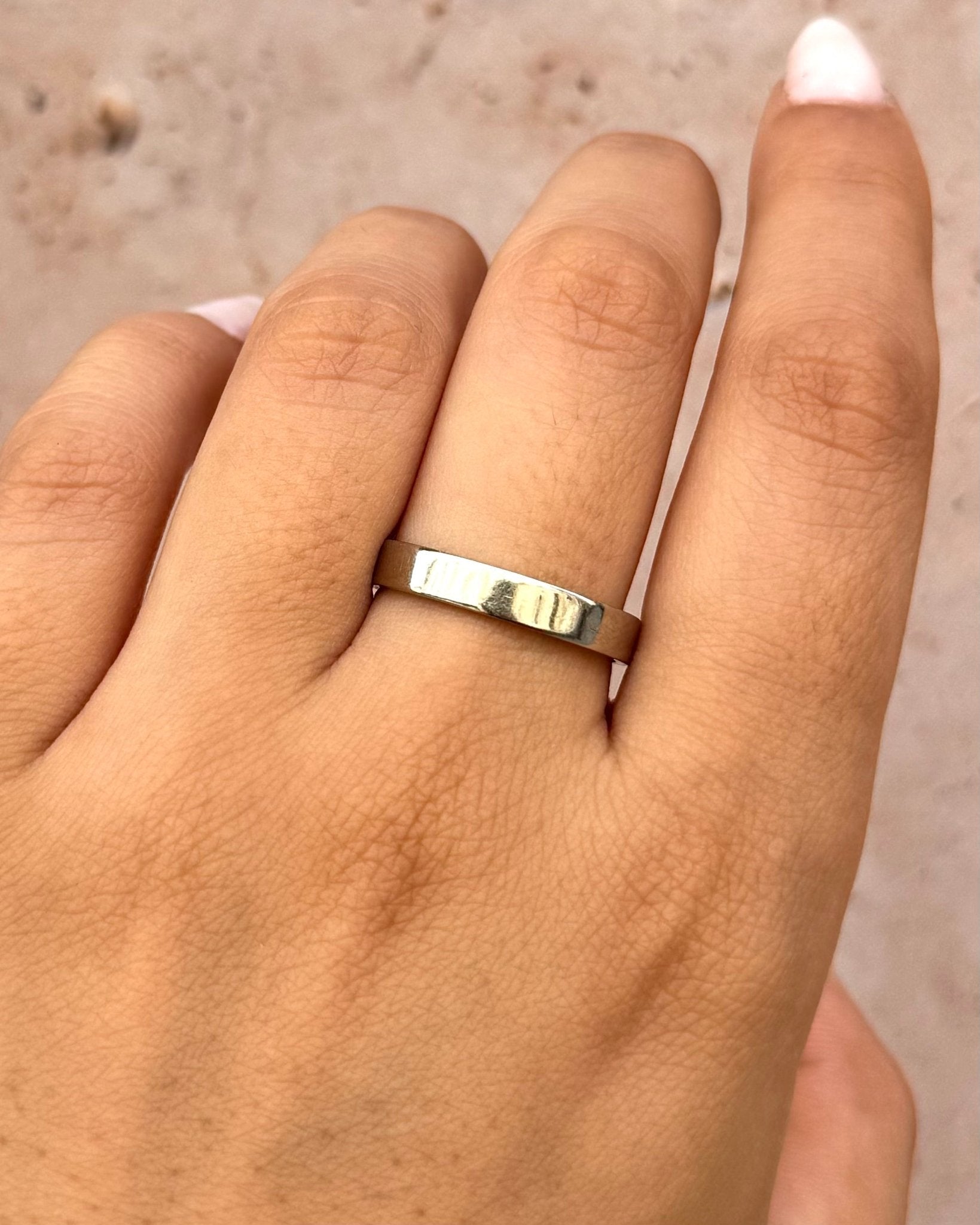 Alliance Or Gris 18 carats 3.6 mm "Jimmy" - Elliade Paris