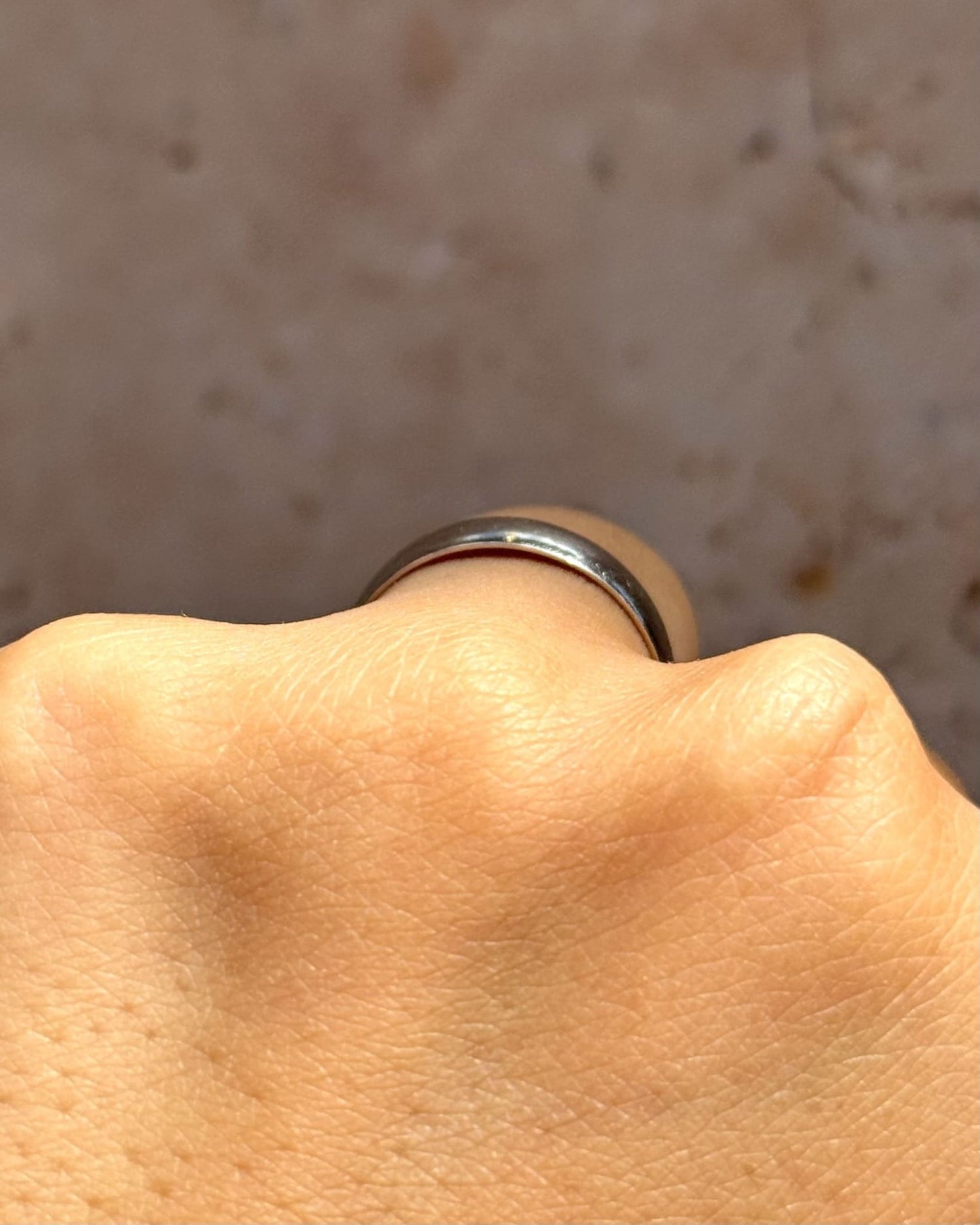 Alliance Or Gris 18 carats 4 mm "Léon" - Elliade Paris