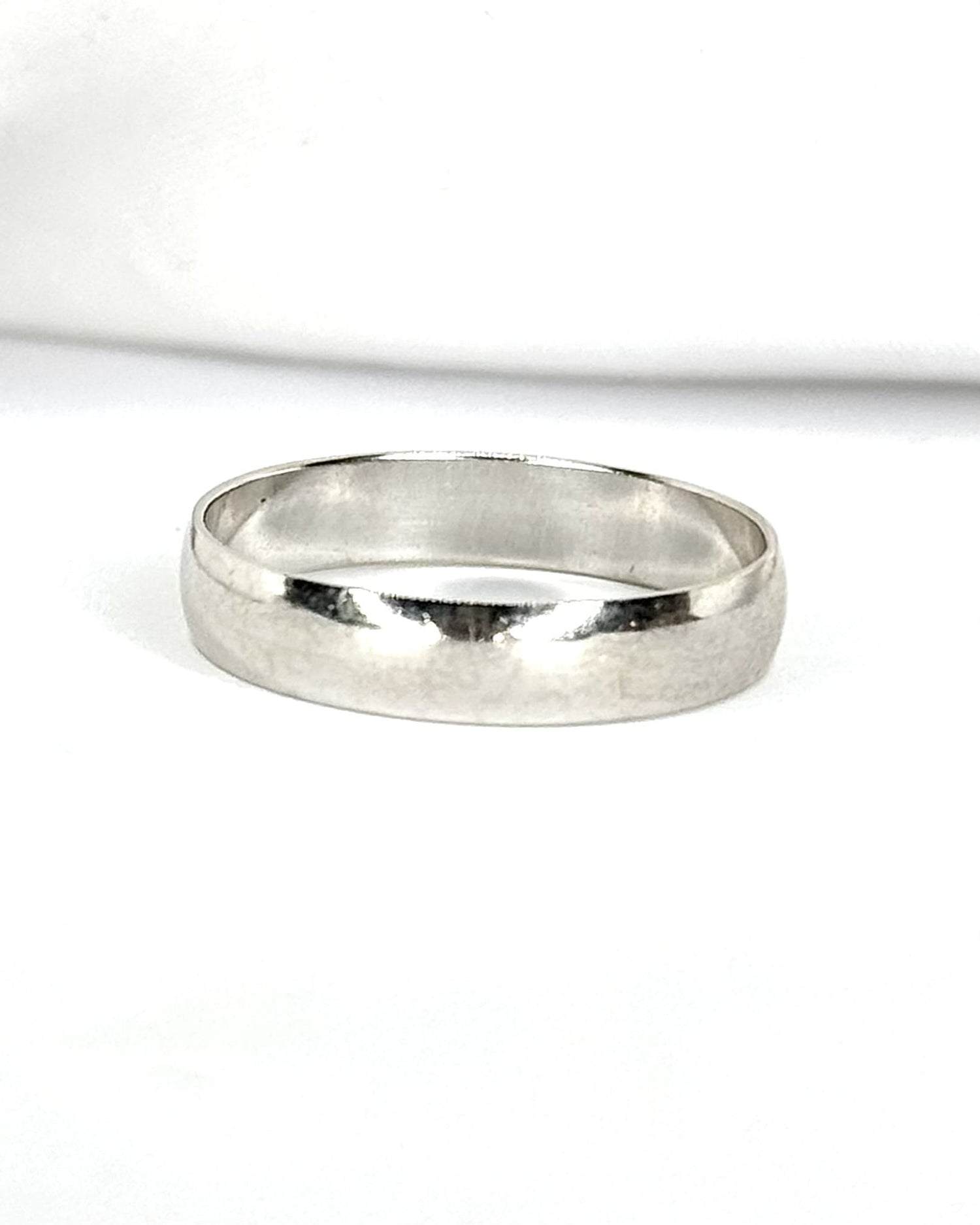 Alliance Or Gris 18 carats 4 mm "Léon" - Elliade Paris