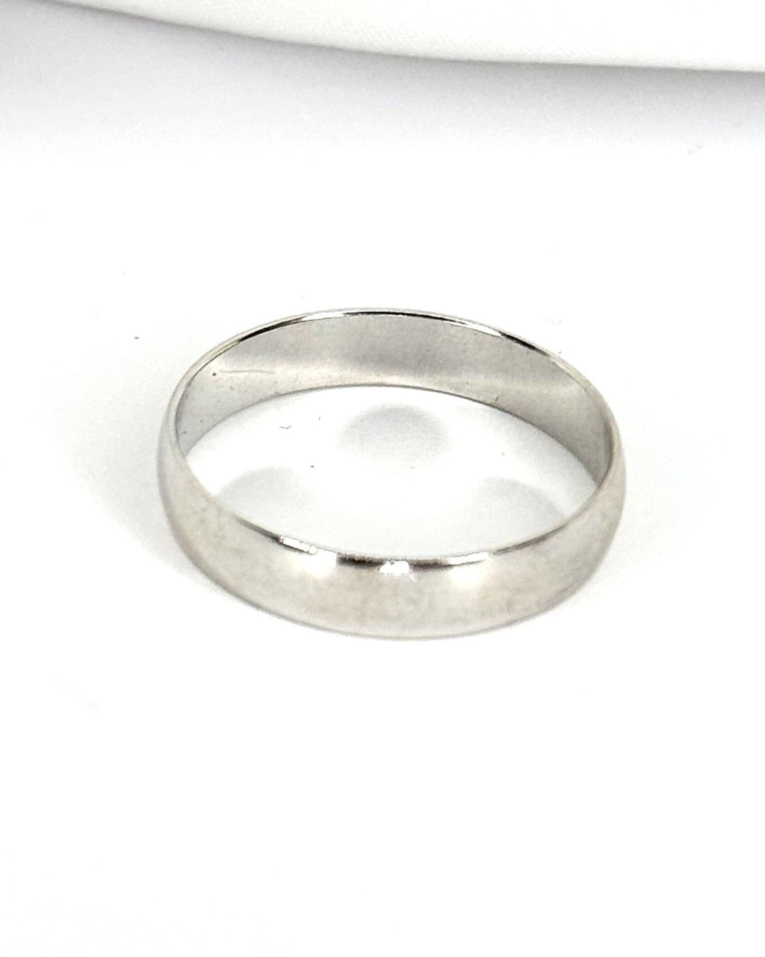 Alliance Or Gris 18 carats 4 mm "Léon" - Elliade Paris