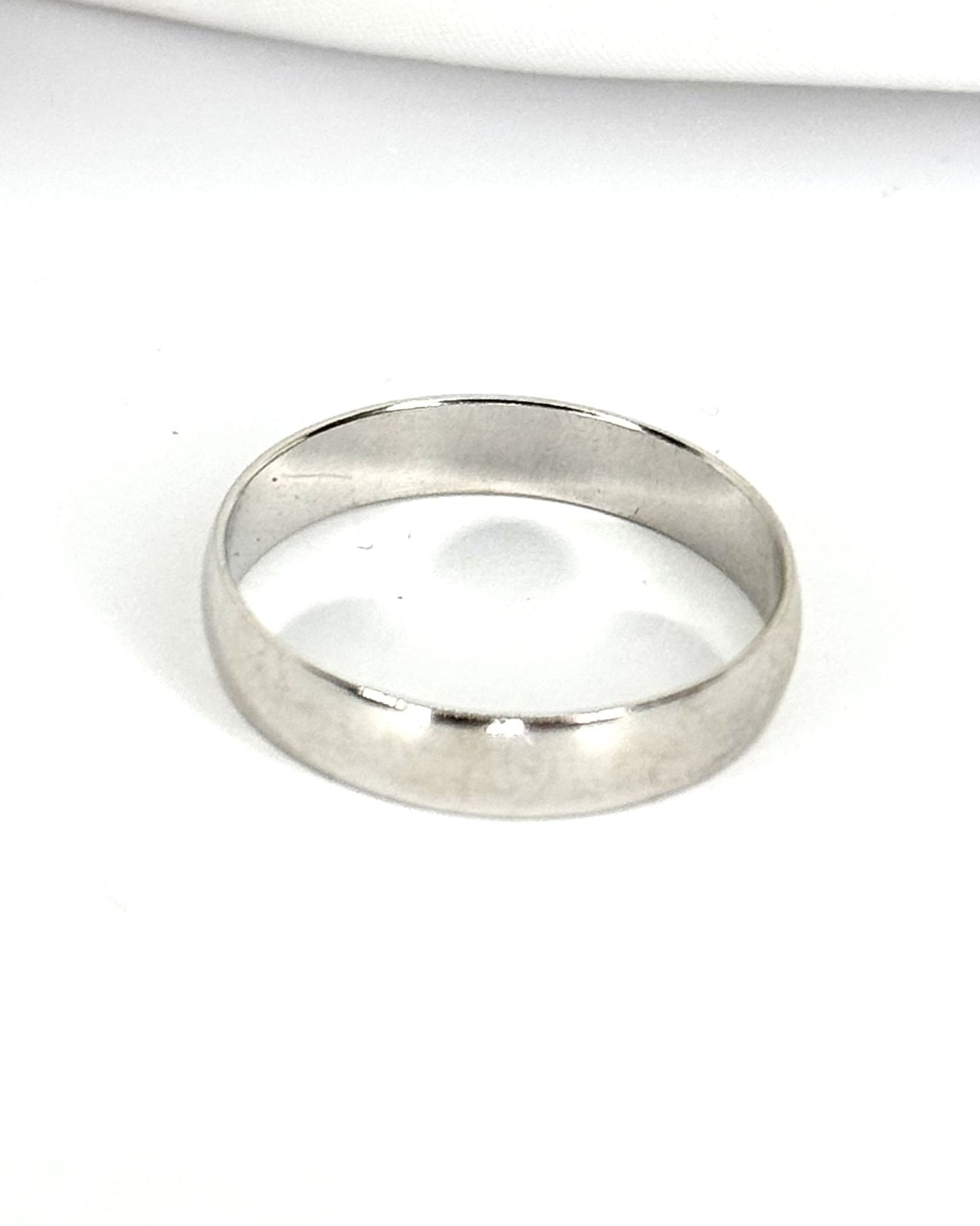Alliance Or Gris 18 carats 4 mm "Léon" - Elliade Paris