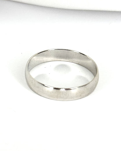 Alliance Or Gris 18 carats 4 mm "Léon" - Elliade Paris
