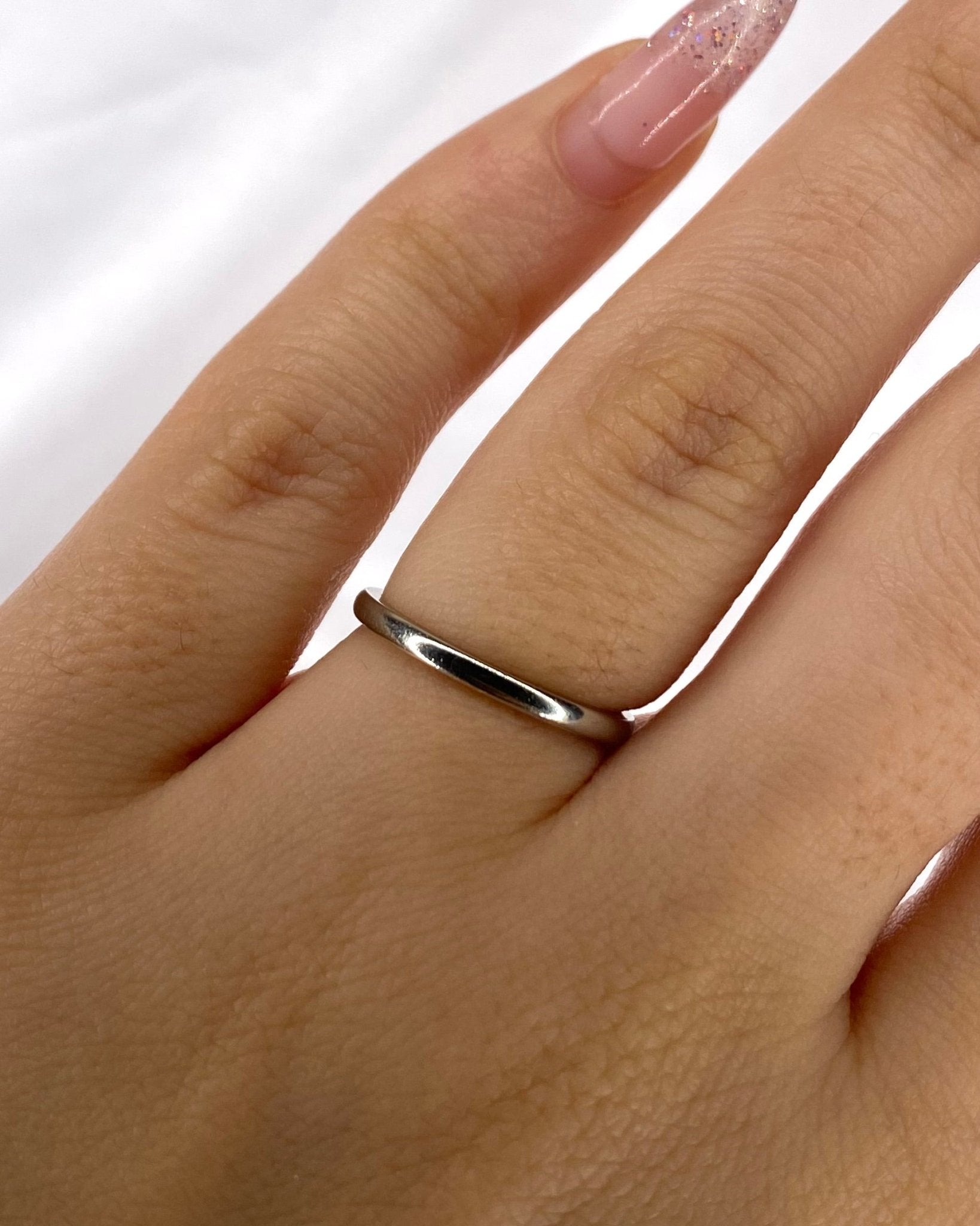 Alliance Or Gris 18 carats "David" - Elliade Paris