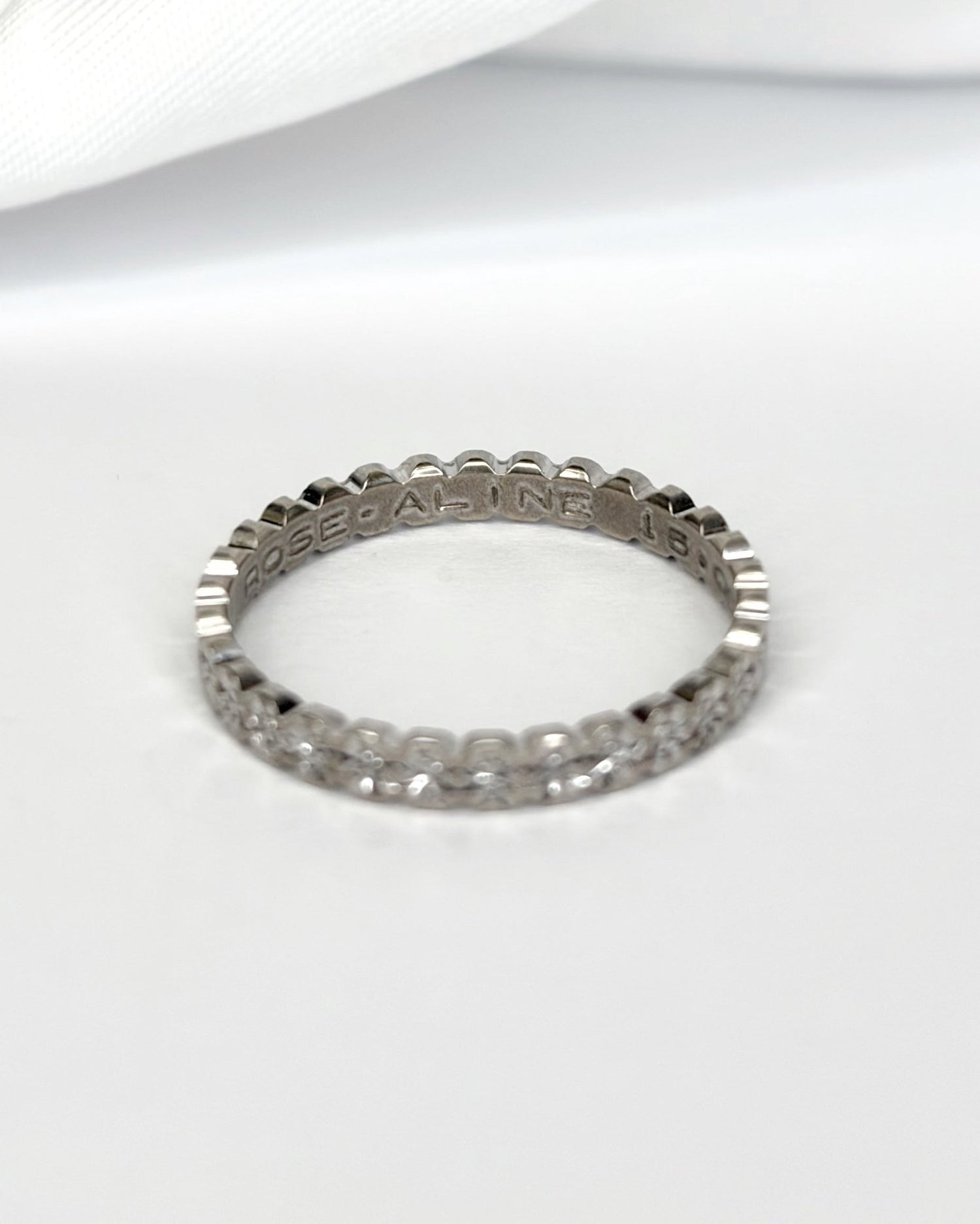 Alliance Or Gris 2.5 mm "Flora" - Elliade Paris
