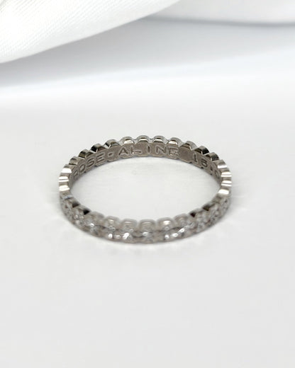 Alliance Or Gris 2.5 mm "Flora" - Elliade Paris